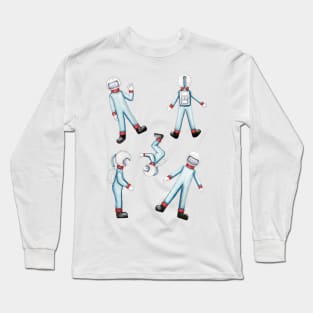 Retro Astronauts Long Sleeve T-Shirt